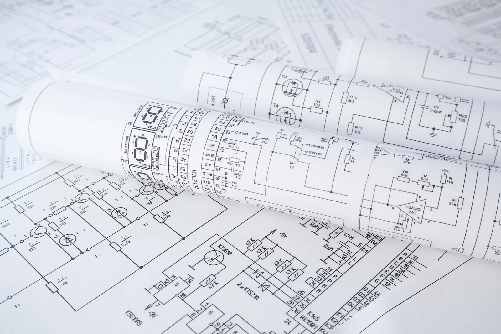 Electrical engineering blueprint plans